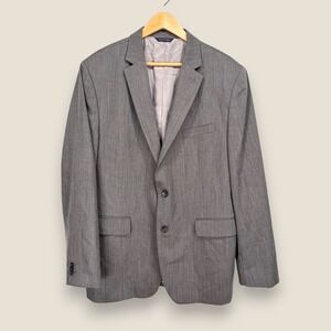 Banana Republic Modern Fit Blazer Sport Coat Men 44R Gray Brown 100% Wool 2 Btn